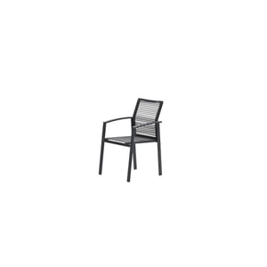 Garden Impressions Cosmo dining fauteuil rope donkergrijs gevuld textileen