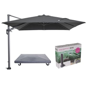Garden Impressions Hawaii parasol 3x3 m doek inclusief 90 kg voet en hoes