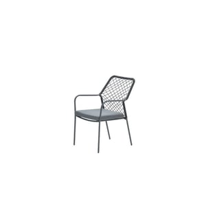 Garden Impressions Dido dining fauteuil carbon black rope zwart mystic grey