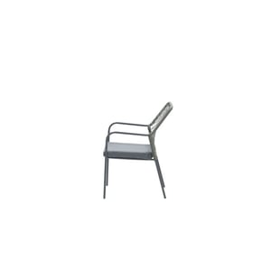 Garden Impressions Dido dining fauteuil carbon black rope mos mystic grey