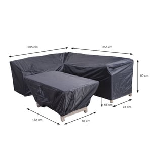 Garden Impressions Coverit lounge-diningset hoes 205/255x73xh80 & 152x82xh65 cm