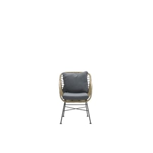 Garden Impressions Margriet dining fauteuil carbon black natural rotan mystic grey