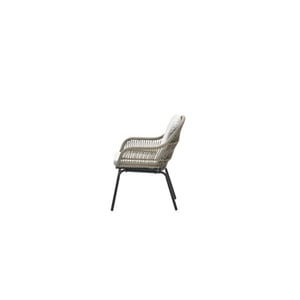 Garden Impressions Triton dining fauteuil carbon black rope donker zand desert sand