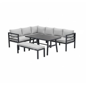 Garden Impressions Bleco ii lounge-diningset- carbon black-desert sand