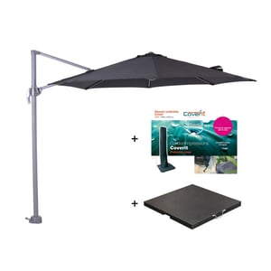 Garden Impressions Zweefparasol hawaii s met voet en hoes - 300 cm