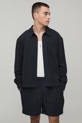 Oversized Boxy Shirt and Relaxed Short Set