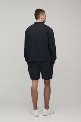Oversized Boxy Shirt and Relaxed Short Set