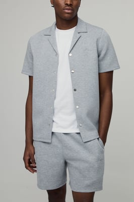 Regular Fit Shirt and Relaxed Short Scuba Set