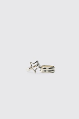2 Pack Chunky Star Rings
