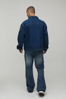 Boxy Oversized Washed Denim Jacket