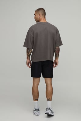 Slim Fit Elasticated Nylon Cargo Shorts