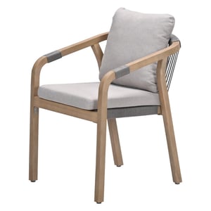 Garden Impressions Santos dining fauteuil acaciahout met white wash taupe sand