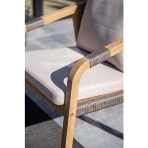 Garden Impressions Santos dining fauteuil acaciahout met white wash taupe sand