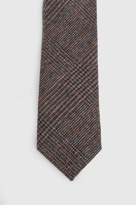 Brown Check Tie
