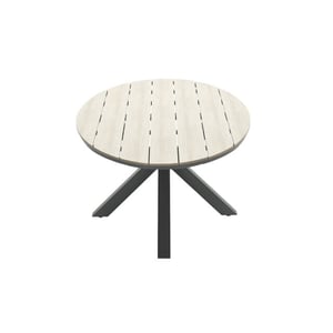 Garden Impressions Edison tafel ovaal 220x115 cm carbon black -light teak vironwood
