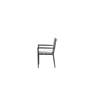Garden Impressions Florance dining fauteuil carbon black rope taupe desert sand