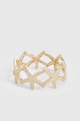 Gold Starfish Statement Bangle