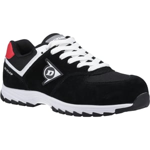 Dunlop Arrow Suède Heren Veiligheidsschoenen Zwart/Rood/Wit