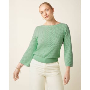 King Louie Audrey top rocky ajour minty meadow