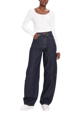 Straight Leg Dark Wash Jeans