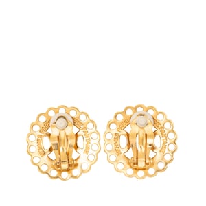 Pre-owned Gold Plated Bijouterie Fantaisie Clip On Earrings