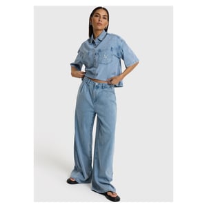 Alix The Label Ladies woven denim wide pants 2603198628