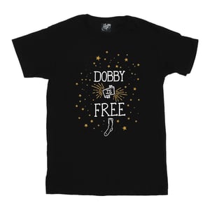 Harry Potter Meisjes Dobby Is Vrij Katoenen T-Shirt (Zwart)