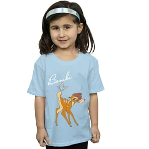 Disney Meisjes Bambi Vlinderstaart Katoenen T-Shirt (Babyblauw)