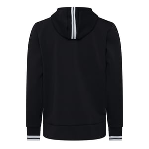 Men's Boss Zone Stripe Detail Zip Up Hoodie in Black