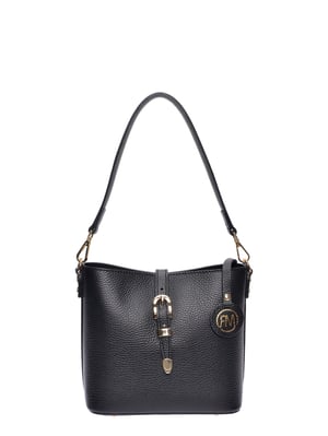 Roberta M Zwart Rundleer Tas