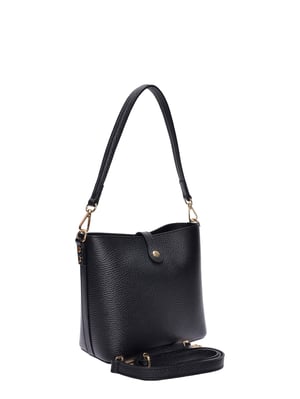 Roberta M Zwart Rundleer Tas