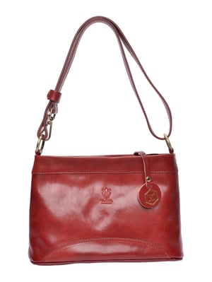 Luisa Vannini Rood Rundleer Tas