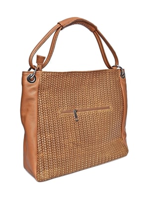 Luisa Vannini Brown Rundleer Tas