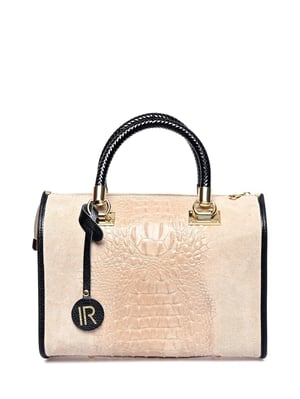 Isabella Rhea Beige Rundleer Tas