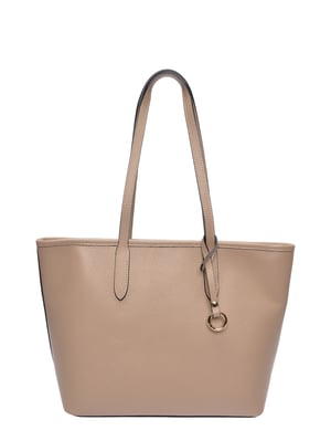 Roberta M Beige Rundleer Tas