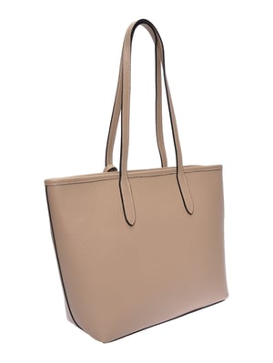 Roberta M Beige Rundleer Tas