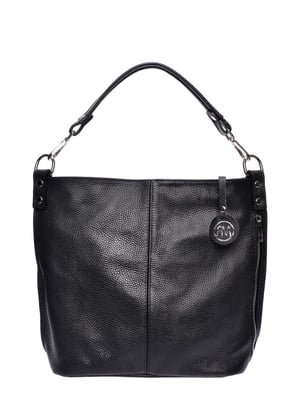 Roberta M Zwart Rundleer Tas