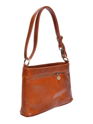 Luisa Vannini Brown Rundleer Tas