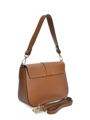 Anna Luchini Brown Rundleer Tas