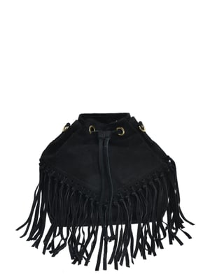 Roberta M Zwart Rundleer Tas