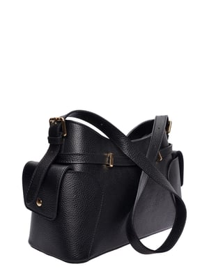 Roberta M Zwart Rundleer Tas