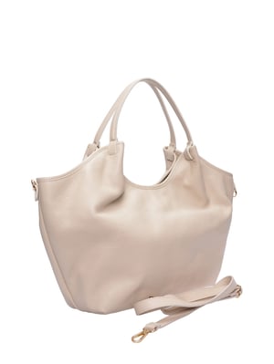 Isabella Rhea Beige Rundleer Tas
