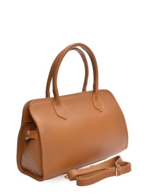 Anna Luchini Brown Rundleer Tas