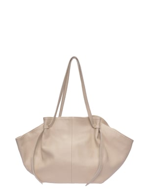 Roberta M Beige Rundleer Tas