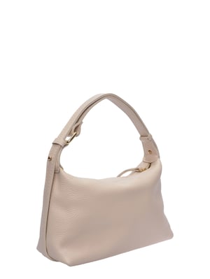Roberta M Beige Rundleer Tas