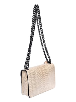Roberta M Beige Rundleer Tas