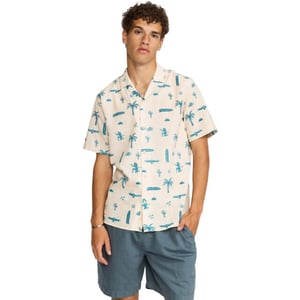 Revolution Short sleeved cuban shirt off white