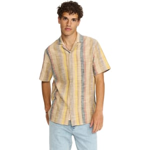 Revolution Short sleeved cuban shirt brown