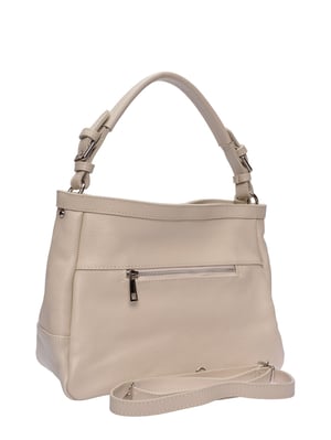 Roberta M Beige Rundleer Tas