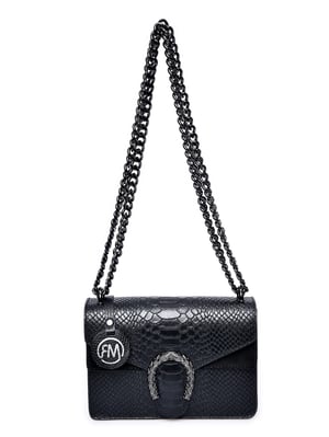 Roberta M Zwart Rundleer Tas